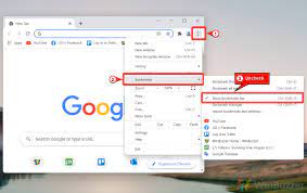 how to show or hide the bookmark bar in