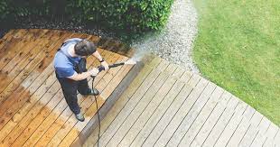 Wood Deck Clean With A Pressure Washer