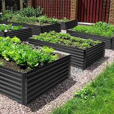 Outdoor Metal Raised Garden Bed Herbs