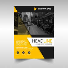 Elegant Yellow And Black Brochure Vector Free Download