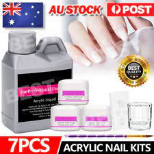 white acrylic nail art kits sets for