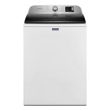 Clearing piles of laundry in front of the dryer. Maytag 5 5 Cu Ft High Efficiency Top Load Washer With Deep Fill Option In White The Home Depot Canada