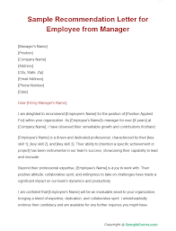 letter of recommendation for employment