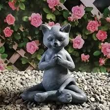 Resin Buddha Cat Peacefulness And Zen