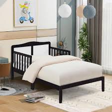 Espresso Twin Bed Frame Toddler Bed Brown