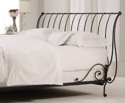 wrought iron sleigh bed