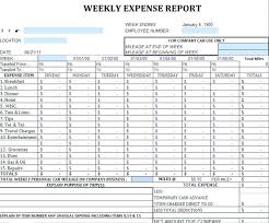 Weekly Business Expense Report Template And Form Sample For