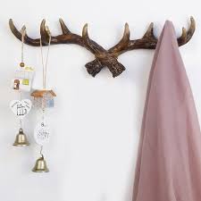 Retro Antler Hook Decoration Wall