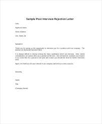 rejection letter sle 10 free word