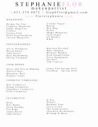 Resume Format For Makeup Artist Beautiful Freelance Makeup Artist