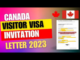 visitor visa invitation letter canada
