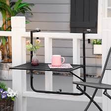 Outsunny Balcony Hanging Table Metal