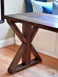 If you look closely at the picture, you. X Base Table Start To Finish Centsational Girl Wood Table Legs Diy Table Legs Wooden Table Legs Ideas