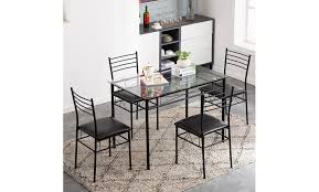 Off On 5 Pc Dining Set Glass Top Tab