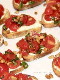 A few fresh ingredients will turn into the perfect italian appetizer. Tomato Crostini With Whipped Feta Great Eight Friends