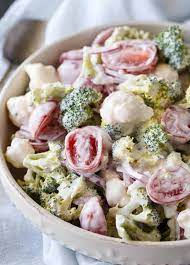 Christmas Salad With Broccoli And Cauliflower gambar png