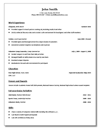 Resume Cover Letter Template High School Student Resume Examples