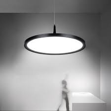 Face Plate Led Pendant Lighting Modern 1 Light Hanging Pendant In Black For Kitchen Island Dining Table Beautifulhalo Com