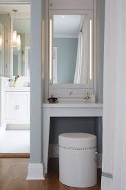 makeup vanity alcove transitional