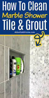 to clean marble shower tile and grout