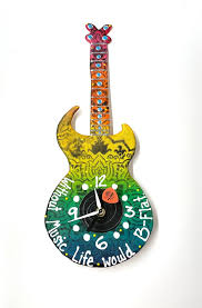 Guitar Wall Clock Without Life