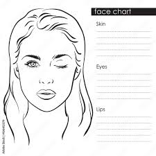 face chart makeup artist