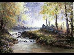 Waterfall Landscape Paintings In Oils