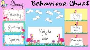 Behaviour Behavior Chart Themed Flamingo