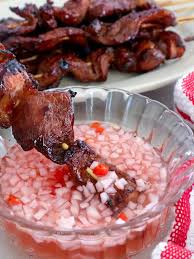 filipino pork barbecue on a stick