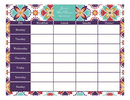 Meal Planner Calendar Pad