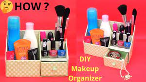 diy makeup organizer from waste
