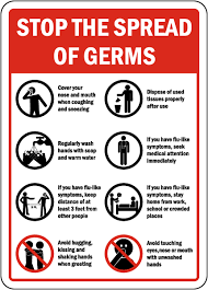 Stop The Spread Of Germs Sign