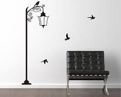 Street Lamp With Birds Wall Art Sticker