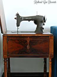 vine sewing machine table makeover