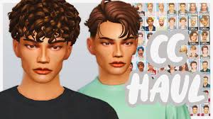 200 items male hair cc haul the sims