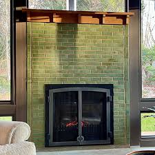 Great Heights Pesto Fireplace Clay