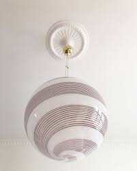 Sold Swirl Murano Ceiling Light