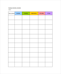 This site provides a work schedule template that can help those interested in this schedule to generate as many copies as possible in an easy and convenient way. Free 12 Sample Employee Schedules In Ms Word Pdf