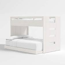 White Glaze Twin Over Full Bunk Bed