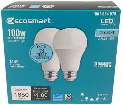 100w Equivalent Daylight A19 Energy Star And Dimmable Led Light Bulb 2 Pack Packaging May Vary Amazon Com