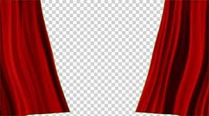 red curtains open alpha channel tran