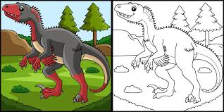 spinosaurus dinosaur coloring page