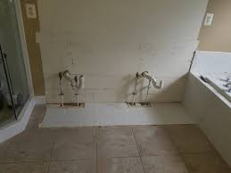 false wall to hide bathroom plumbing