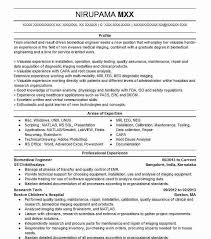 20 Sample Biomedical Engineer Resume With Any Positions Resume
