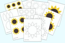 Color by number tulips handwriting sheet. Free Printable Sunflower Templates And Sunflower Patterns The Artisan Life