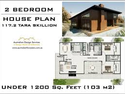 Sq Foot Modern 2 Bedroom House Plan
