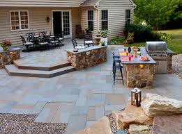 Backyard Multi Level Patio Area With