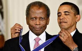 leads tributes to actor Sidney Poitier ...