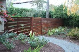 Horizontal Fence Modern Garden