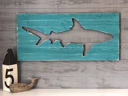 Distressed Shark Pallet Wood Wall Art